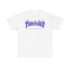 Thrasher red flame blue font T-shirt