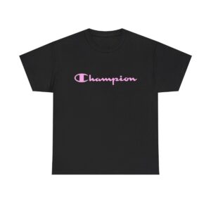 Pink Champion T-shirt Unisex Heavy Cotton Tee