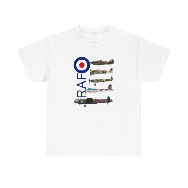 RAF WW2 aircraft Spitfire Lancaster Typhoon Hurricane Mosquito t-shirt