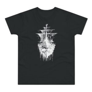 Pirate Ghost Ship T Shirt Jolly Roger Skull Crossbones T-shirt