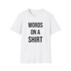 Words on a T-shirt